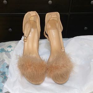 Faux Fur Heels